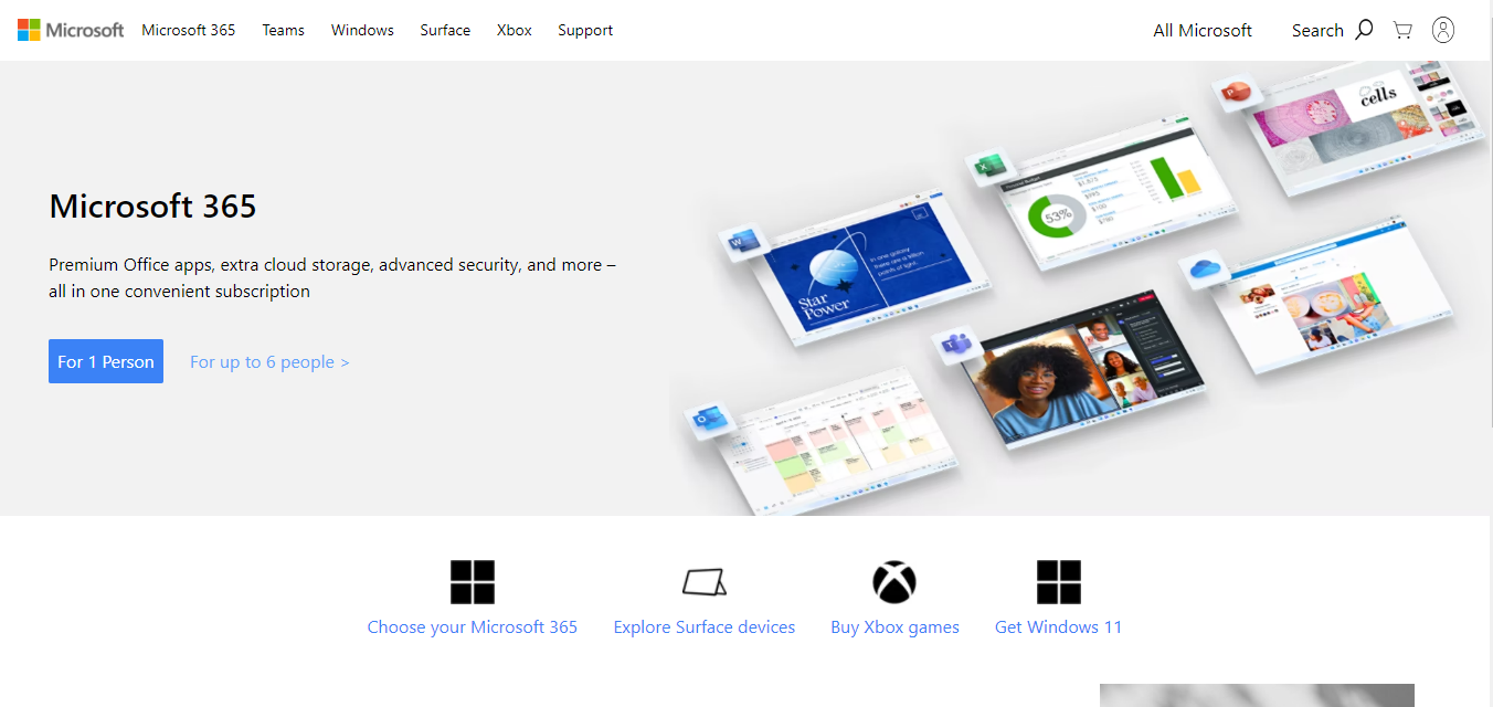 Microsoft Landing Page Project Screenshot